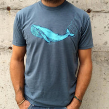 Load image into Gallery viewer, Adult Tee - Blue Whale Indigo by Slow Loris Studio