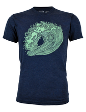 Load image into Gallery viewer, Adult NALU Wave(N) Navy Crew Neck Tee by Slow Loris