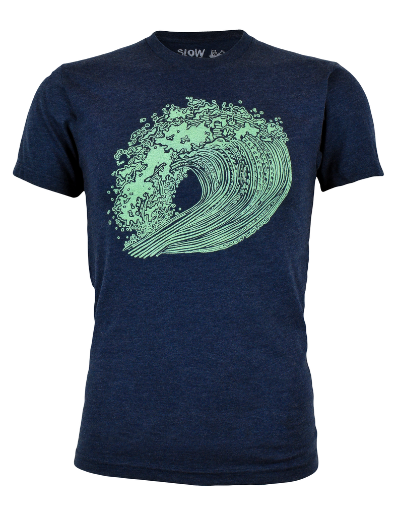 Adult NALU Wave(N) Navy Crew Neck Tee by Slow Loris