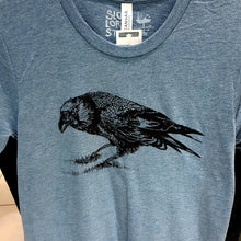 Load image into Gallery viewer, Adult CROW(C) Denim Crew Neck Tee by Slow Loris