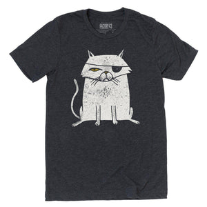 Adult EVIL CAT(C) Crew Neck Tee Triblend by Factory 43