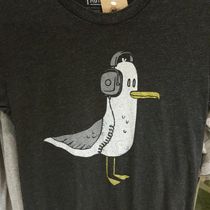 Adult SEAGULL(G) Crew Neck Tee Charcoal Triblend by Factory 43