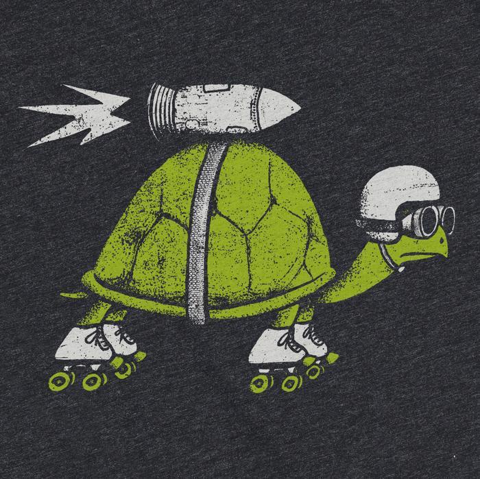 Adult ROCKET TURTLE(R) Crew Neck Tee Triblend by Factory 43