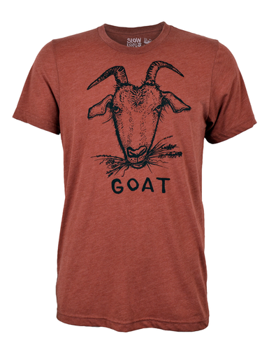 Adult GOAT(A) Rust Crew Neck Tee by Slow Loris