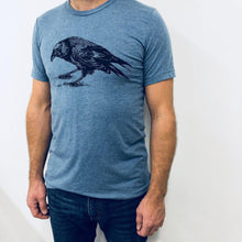 Load image into Gallery viewer, Adult CROW(C) Denim Crew Neck Tee by Slow Loris