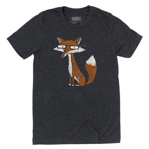 Adult FOX(F) Crew Neck Tee Charcoal Triblend by Factory 43