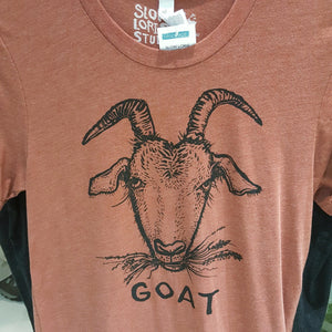 Adult GOAT(A) Rust Crew Neck Tee by Slow Loris
