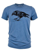 Load image into Gallery viewer, Adult CROW(C) Denim Crew Neck Tee by Slow Loris