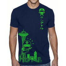 Load image into Gallery viewer, Adult Tee - Seattle Ninja Green on Navy by Namu