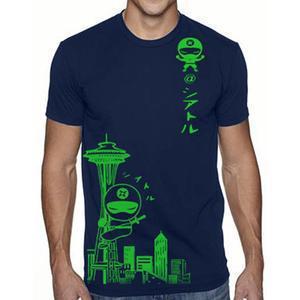 Adult Tee - Seattle Ninja Green on Navy by Namu