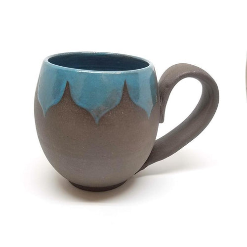 14oz Mug - Teal Moroccan by Foxtail Pottery