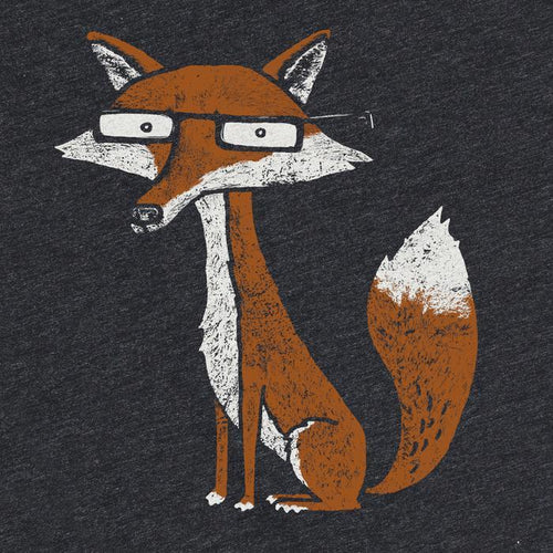 Adult FOX(F) Crew Neck Tee Charcoal Triblend by Factory 43