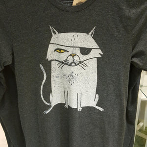 Adult EVIL CAT(C) Crew Neck Tee Triblend by Factory 43