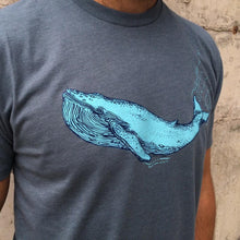 Load image into Gallery viewer, Adult Tee - Blue Whale Indigo by Slow Loris Studio